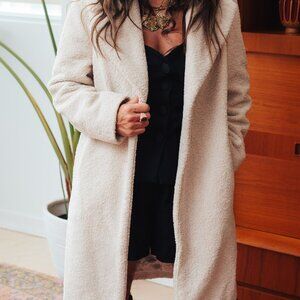 Club Monaco Cream Teddy Jacket